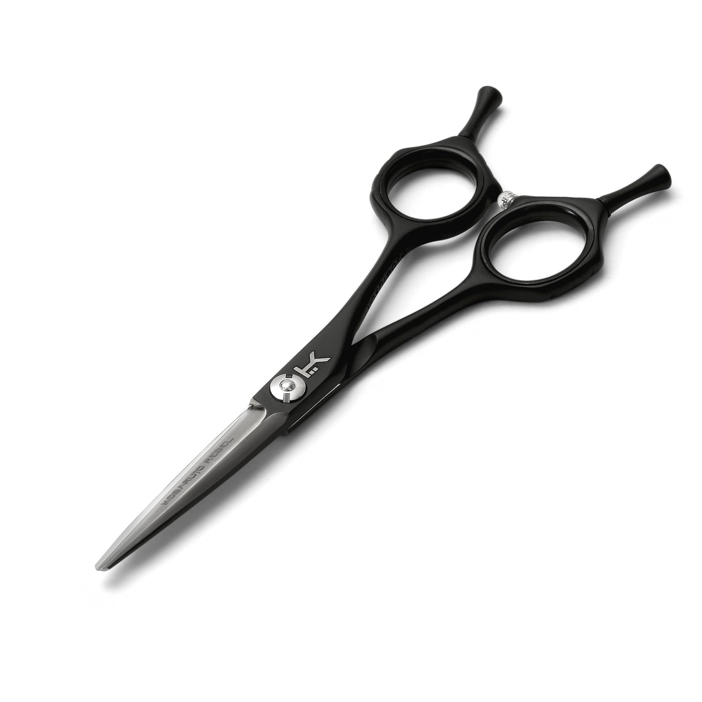 a pair of black scissors on a white background