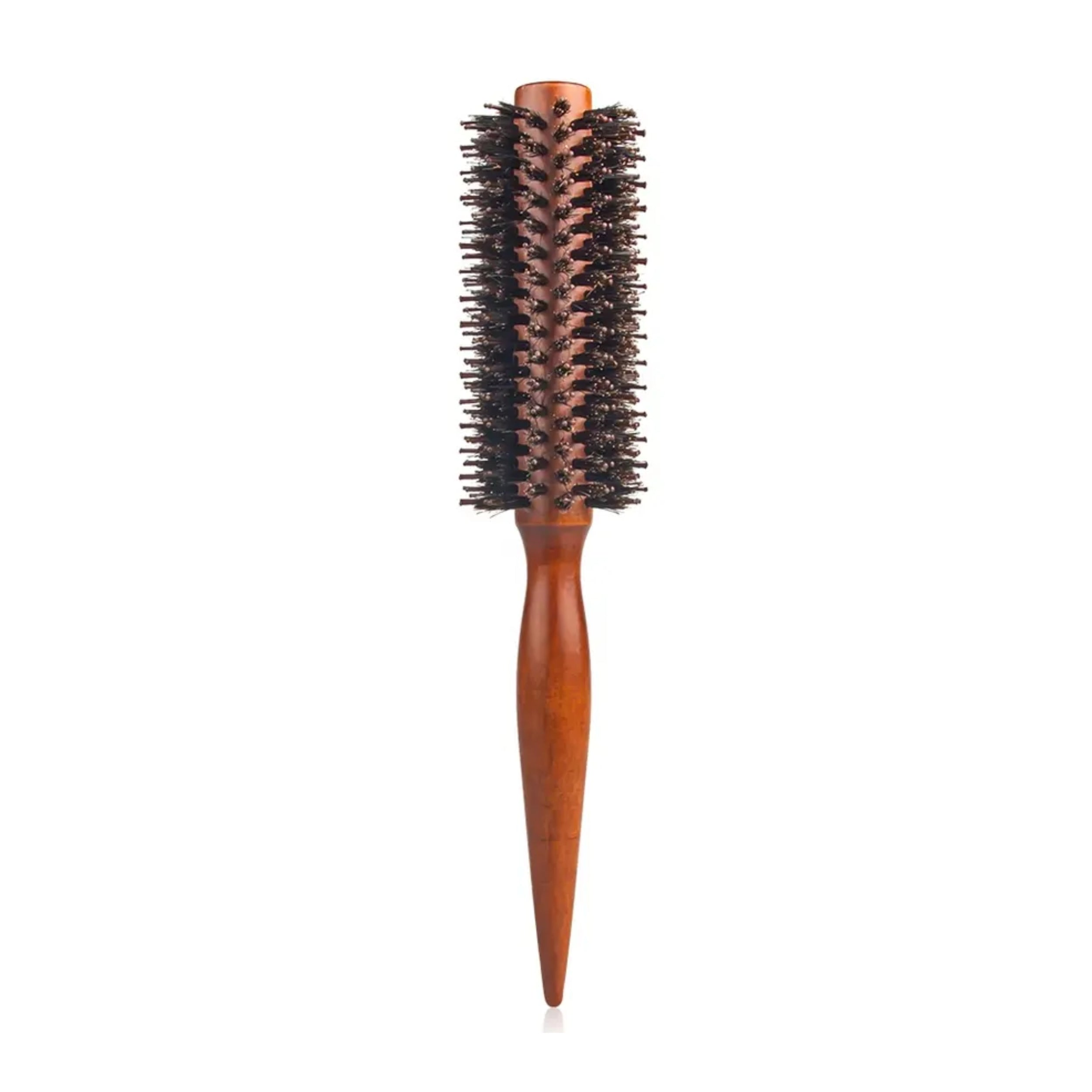 Round Wooden Bristle Hair Brush for Detangling and Adding Shine to All Hair Types - beautyhair.co.ukHair Brush