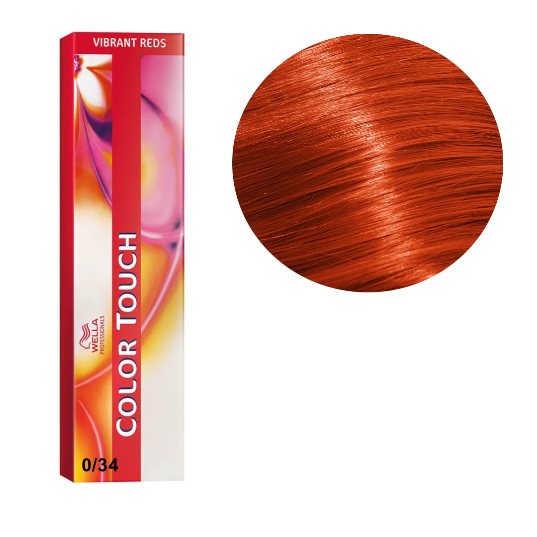 a tube of red hair next to a box