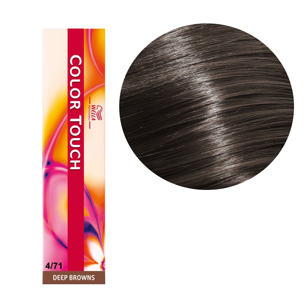 a box of color touch dark brown hair dye