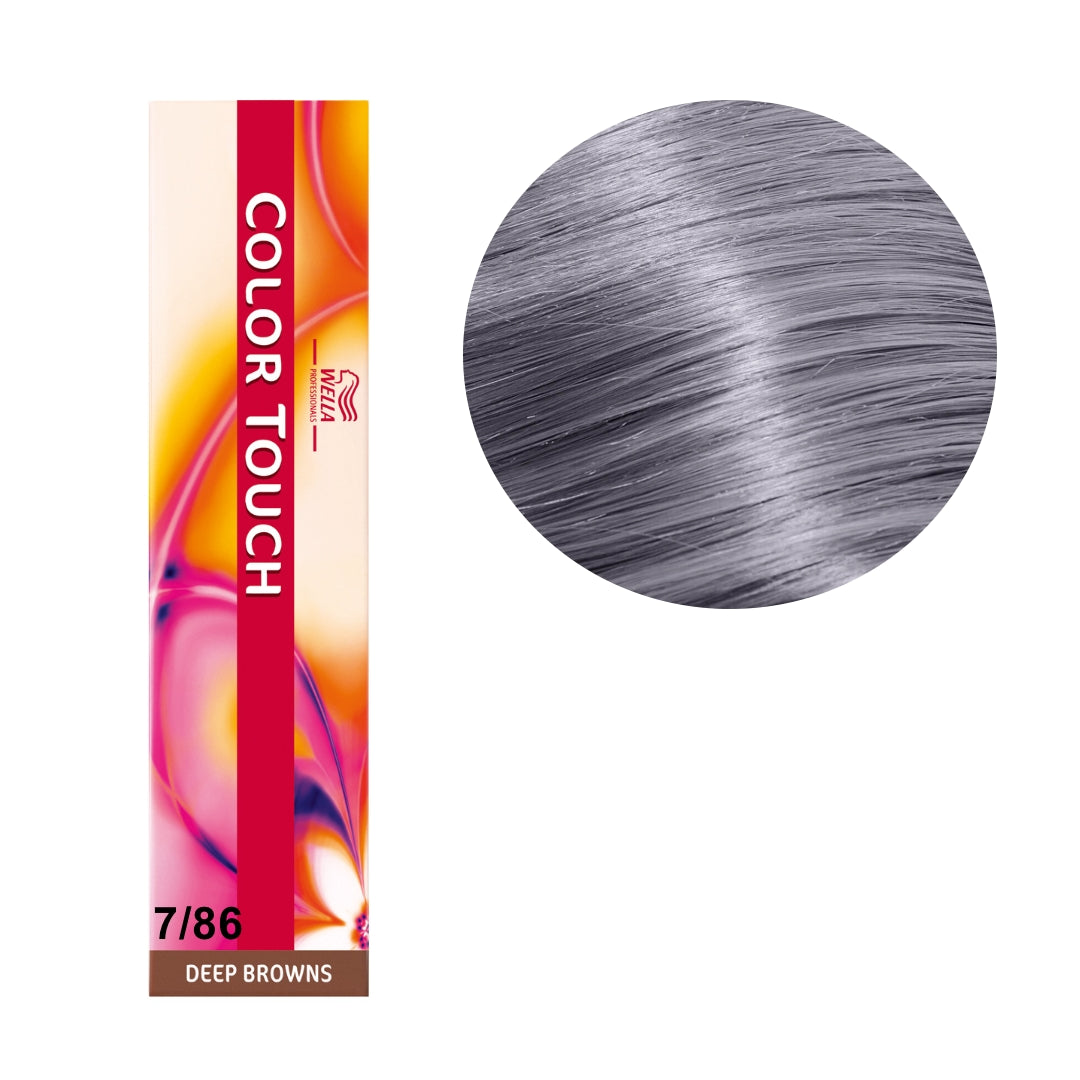 a box of color touch hair dye in silver