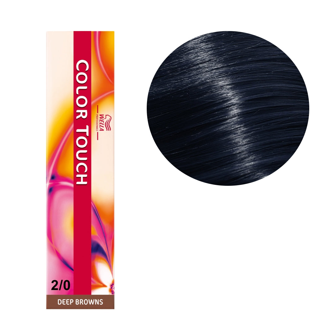 a box of color touch hair dye in dark blue
