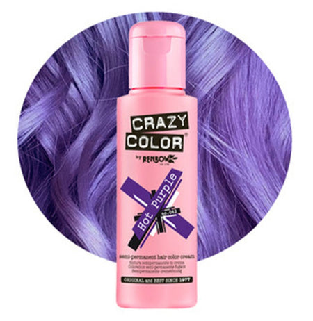 a bottle of crazy color purple hair dye
