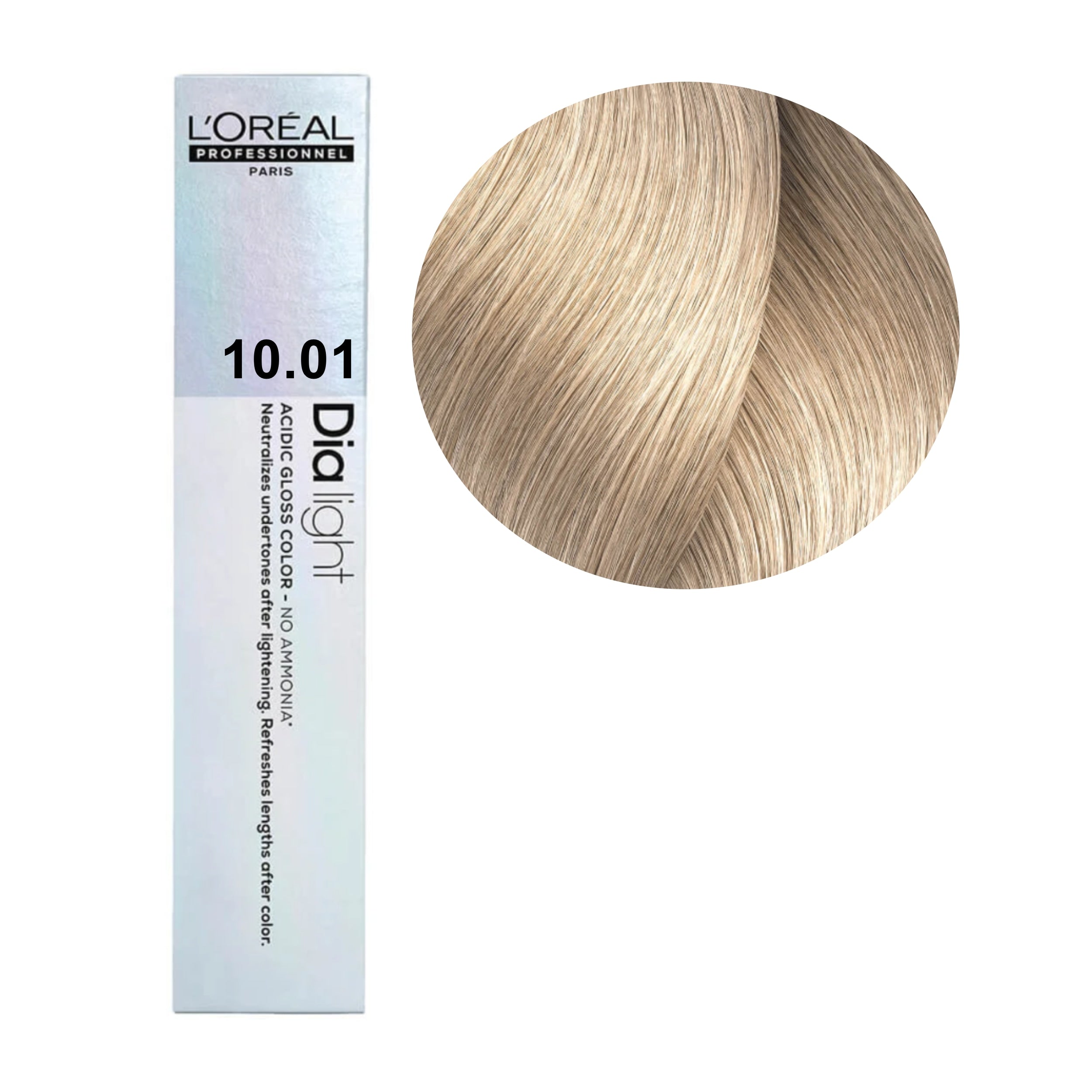 a tube of blonde hair with a white background
