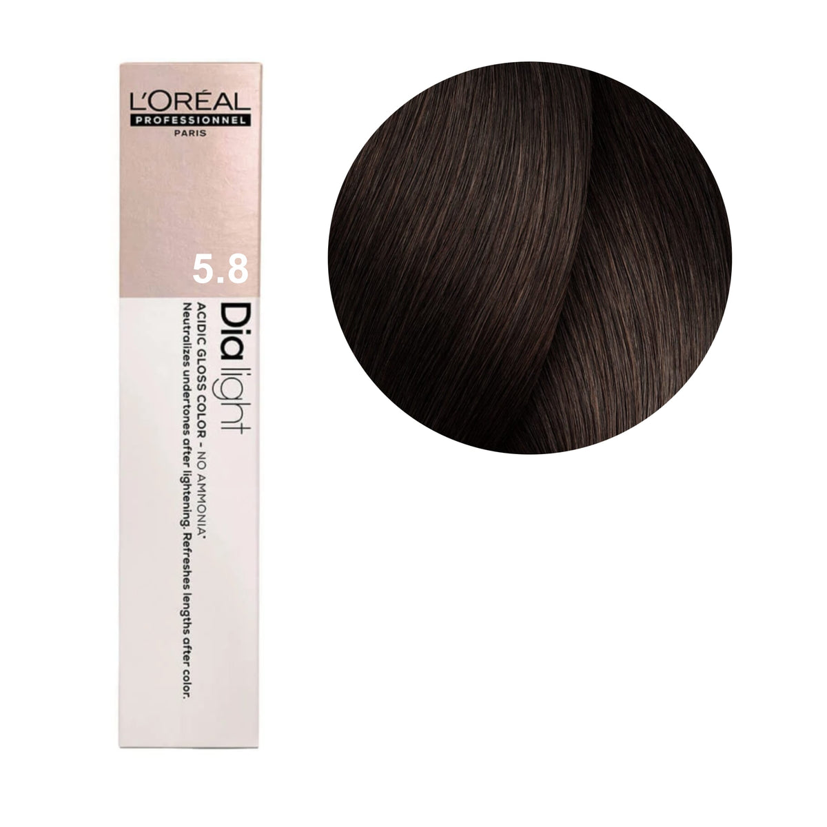 a box of loreal hair color in dark brown