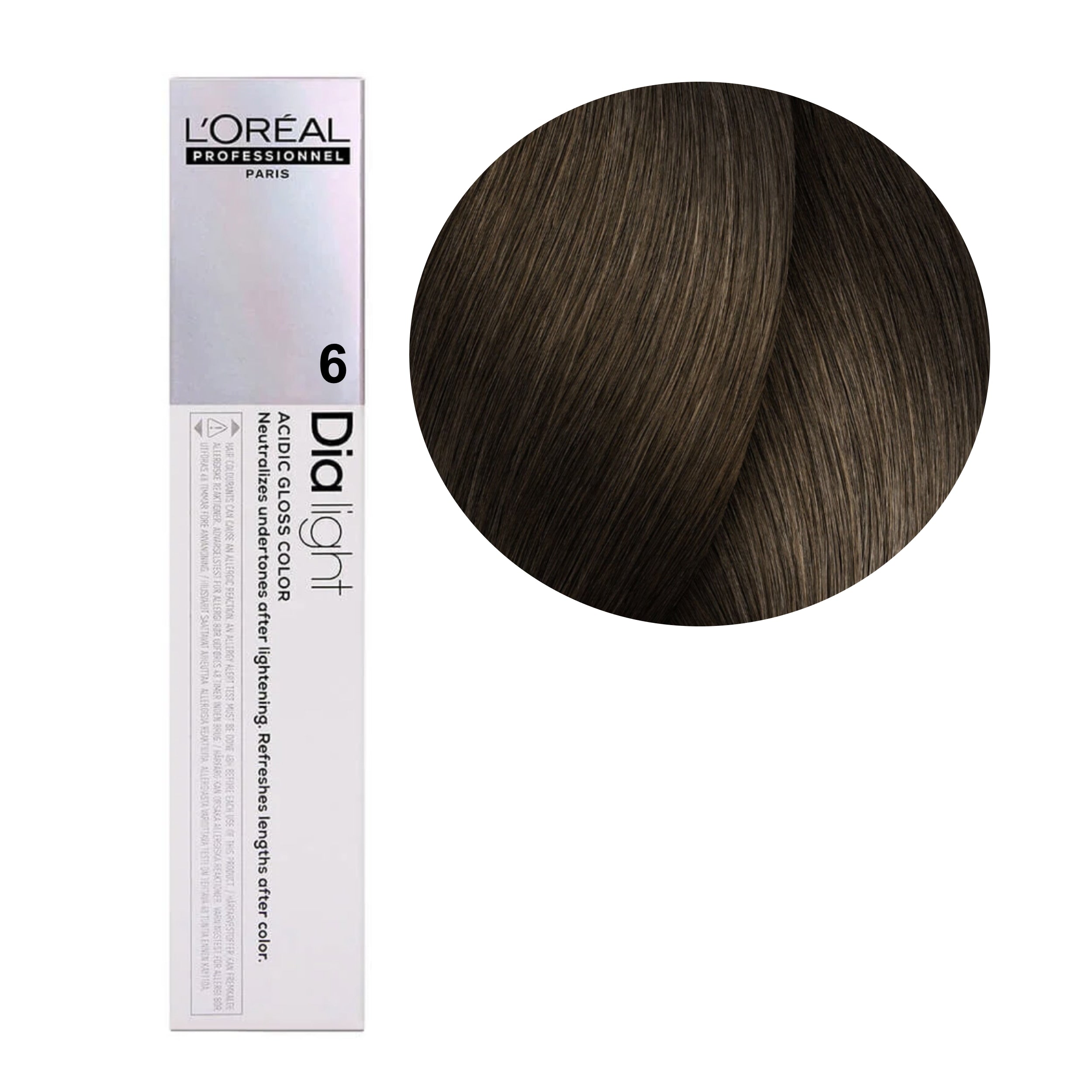 a box of lorel hair color in dark brown