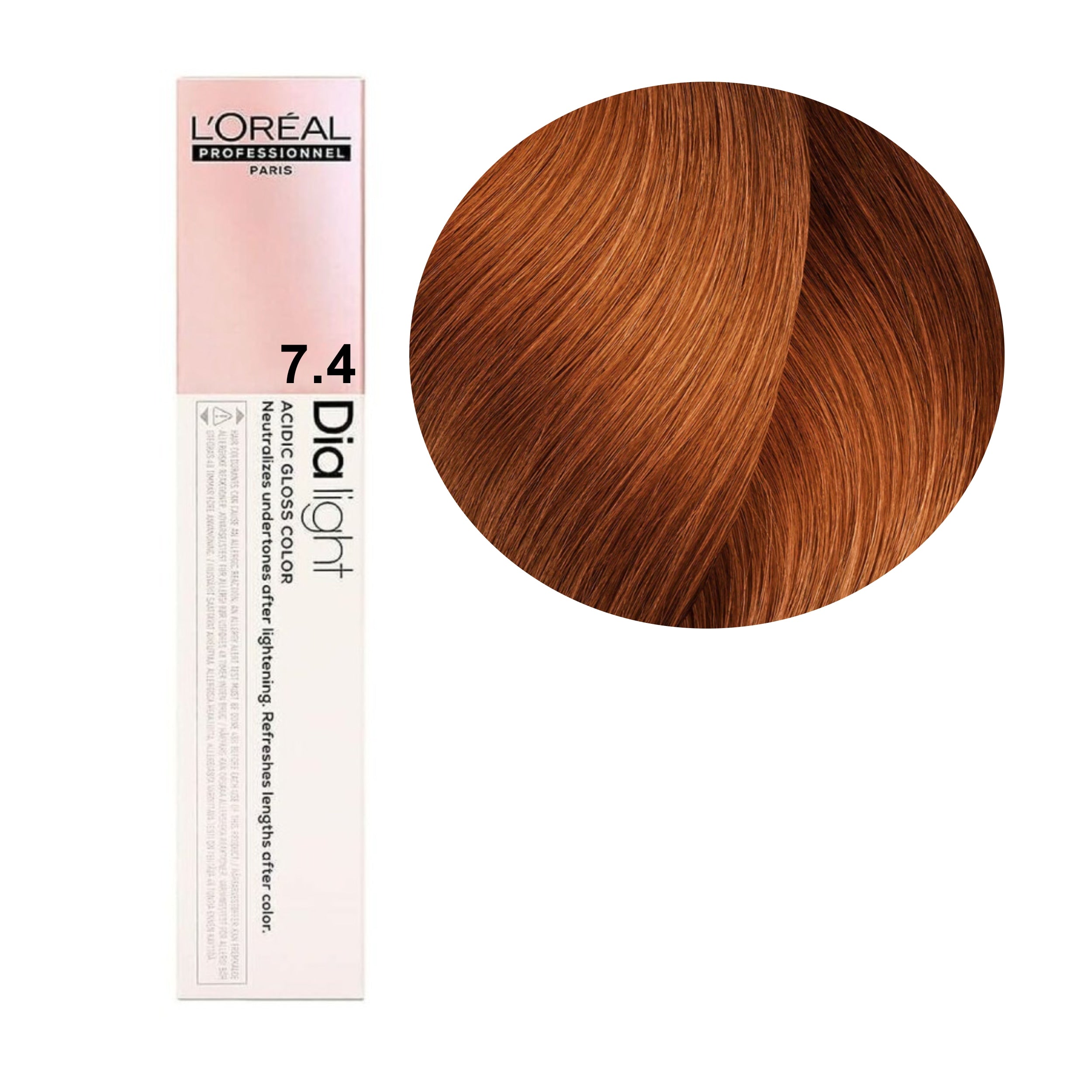 a tube of red hair with a white background