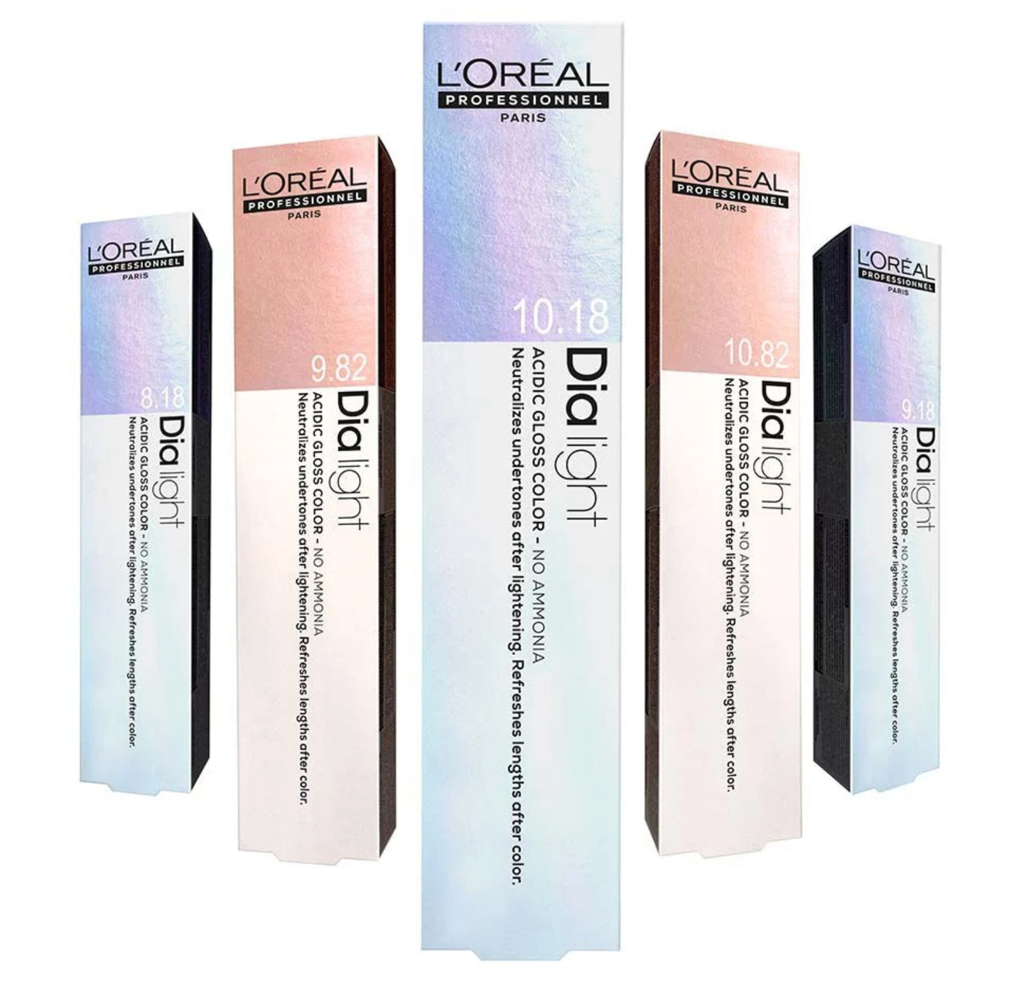 Loreal Dia Light a group of three boxes of different types of lipstick