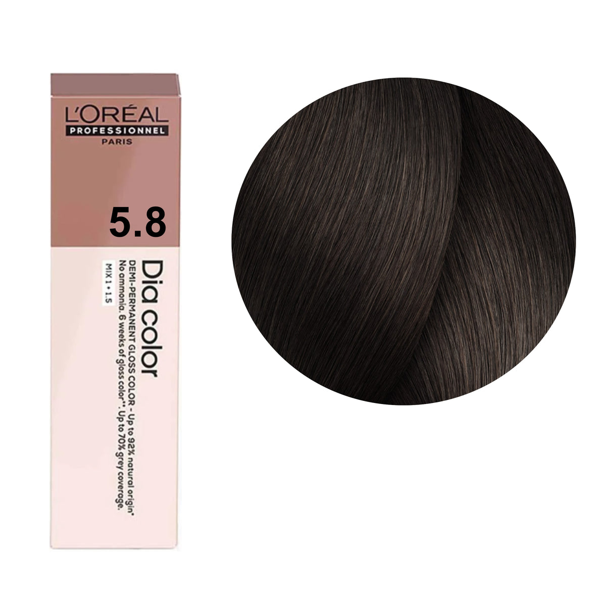a tube of hair color in dark brown