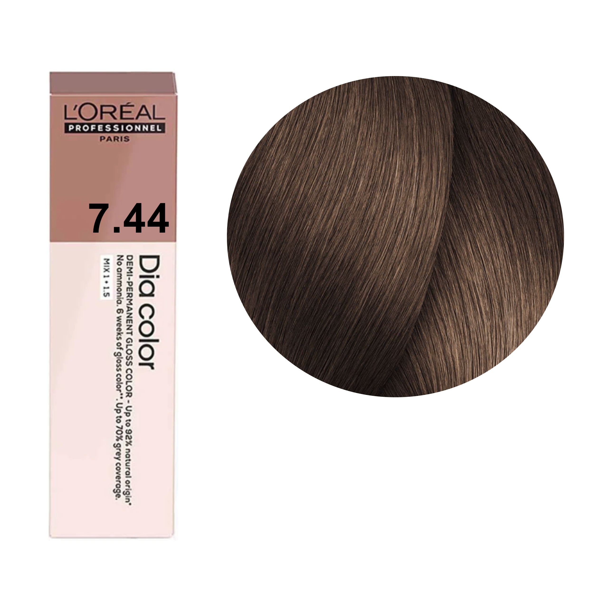 a box of hair color with a brown base