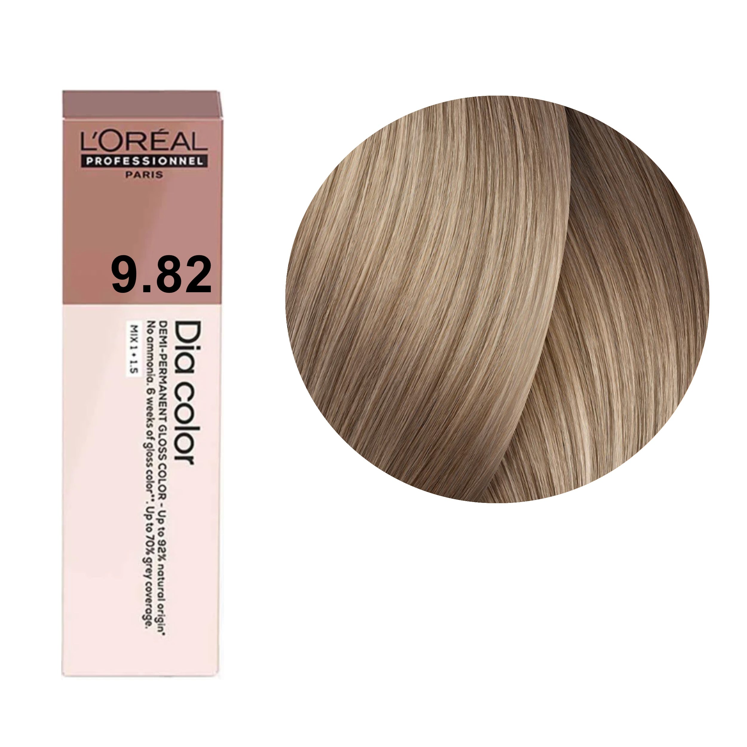 a box of hair coloring cream with blonde hair