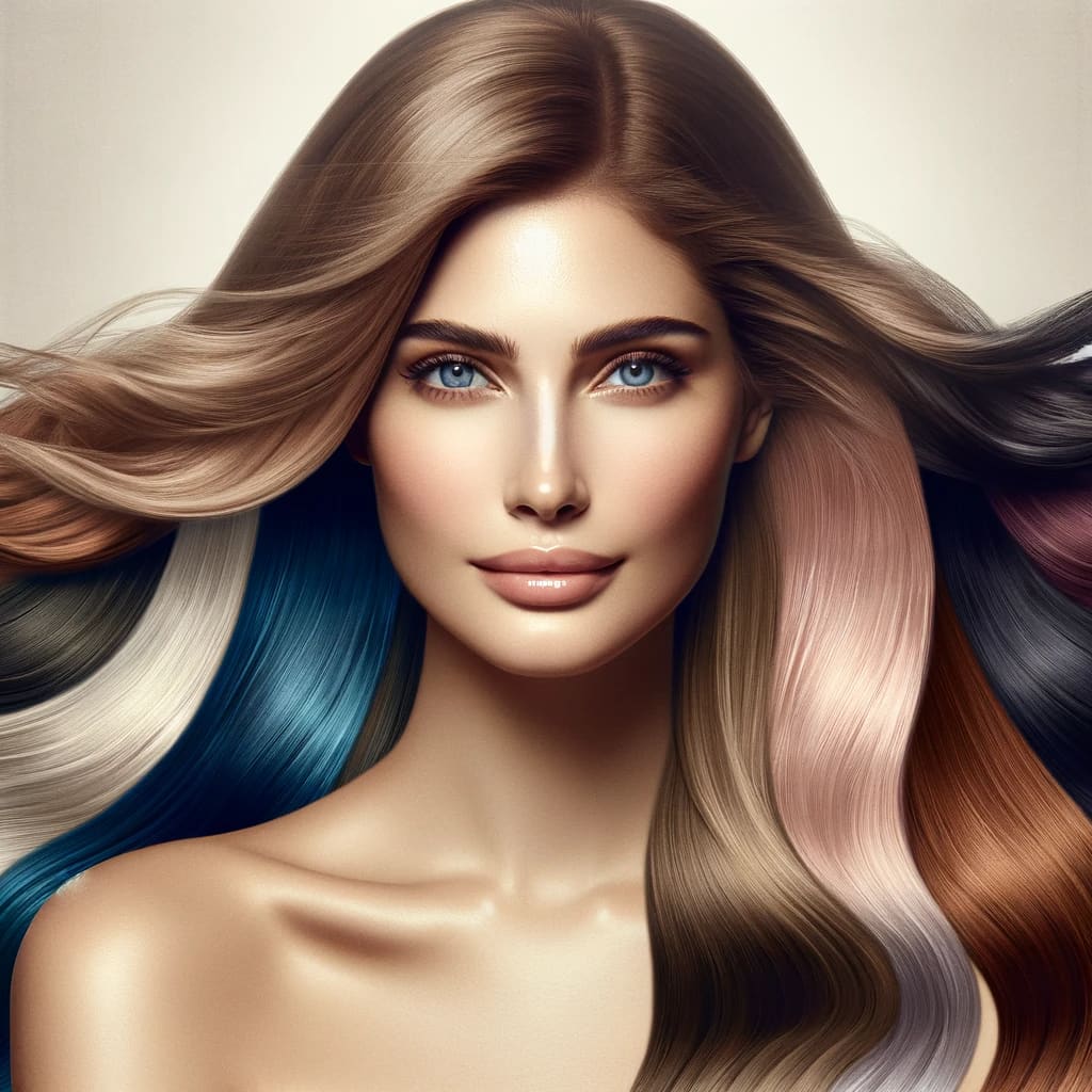 Koleston Hair Colour Girl With Multiple Hair Colours