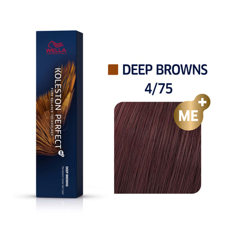 a box of wella colour deep browns 4/75