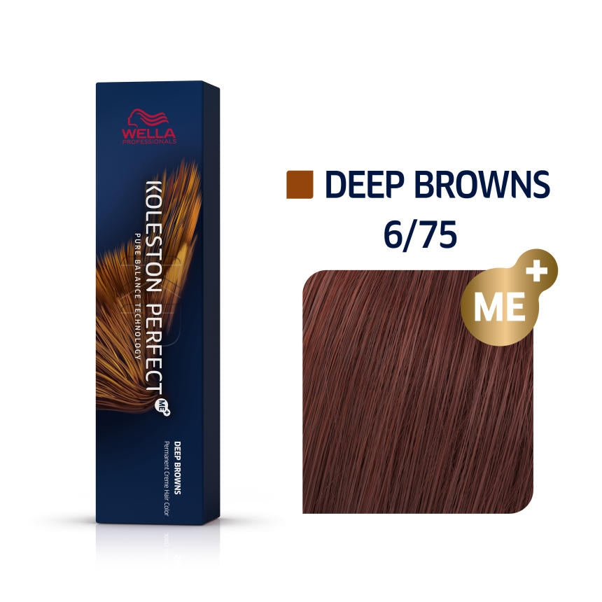 a box of wella colour deep browns 6/75