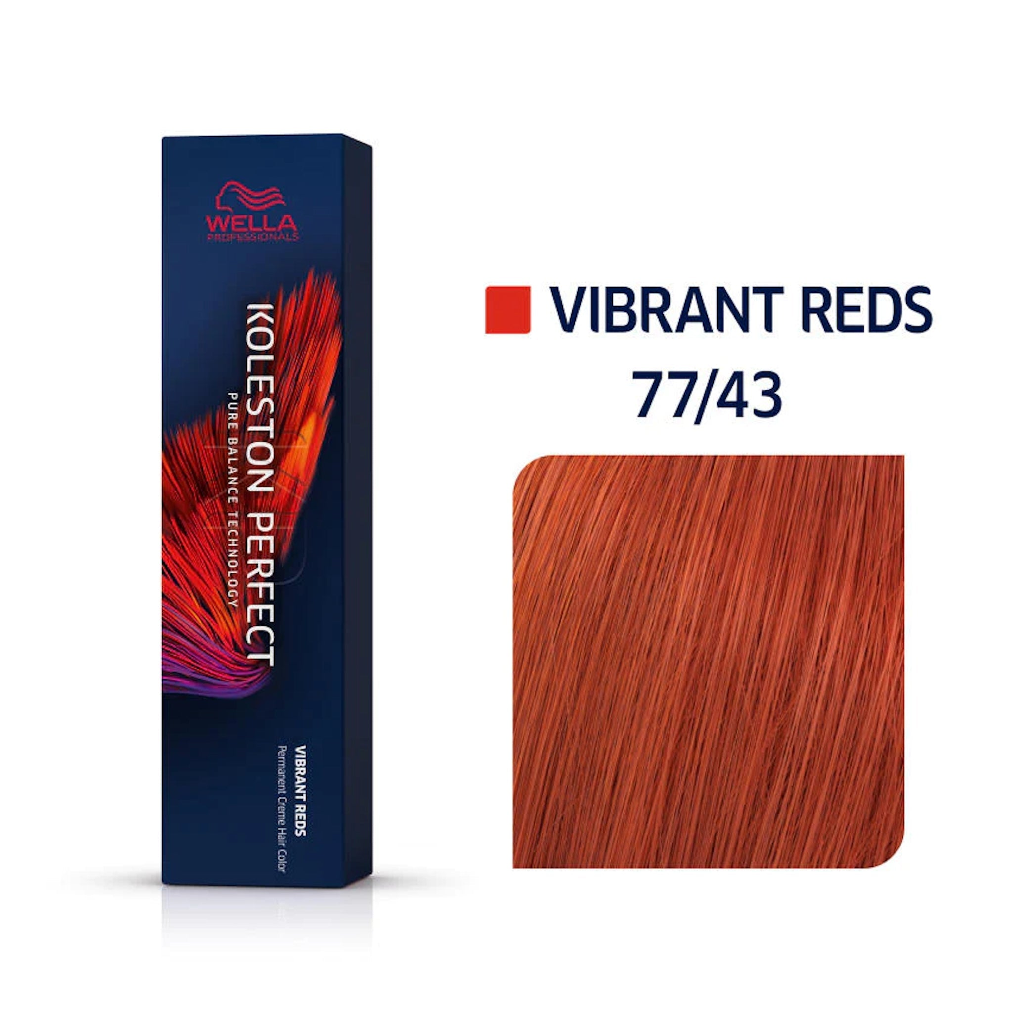 Wella Koleston Vibrant Reds 77/43 Hair Colour (60ml) - beautyhair.co.ukHair Colour