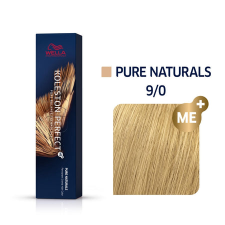 a box of wella colour pure naturals 9 / 0 blonde hair dye
