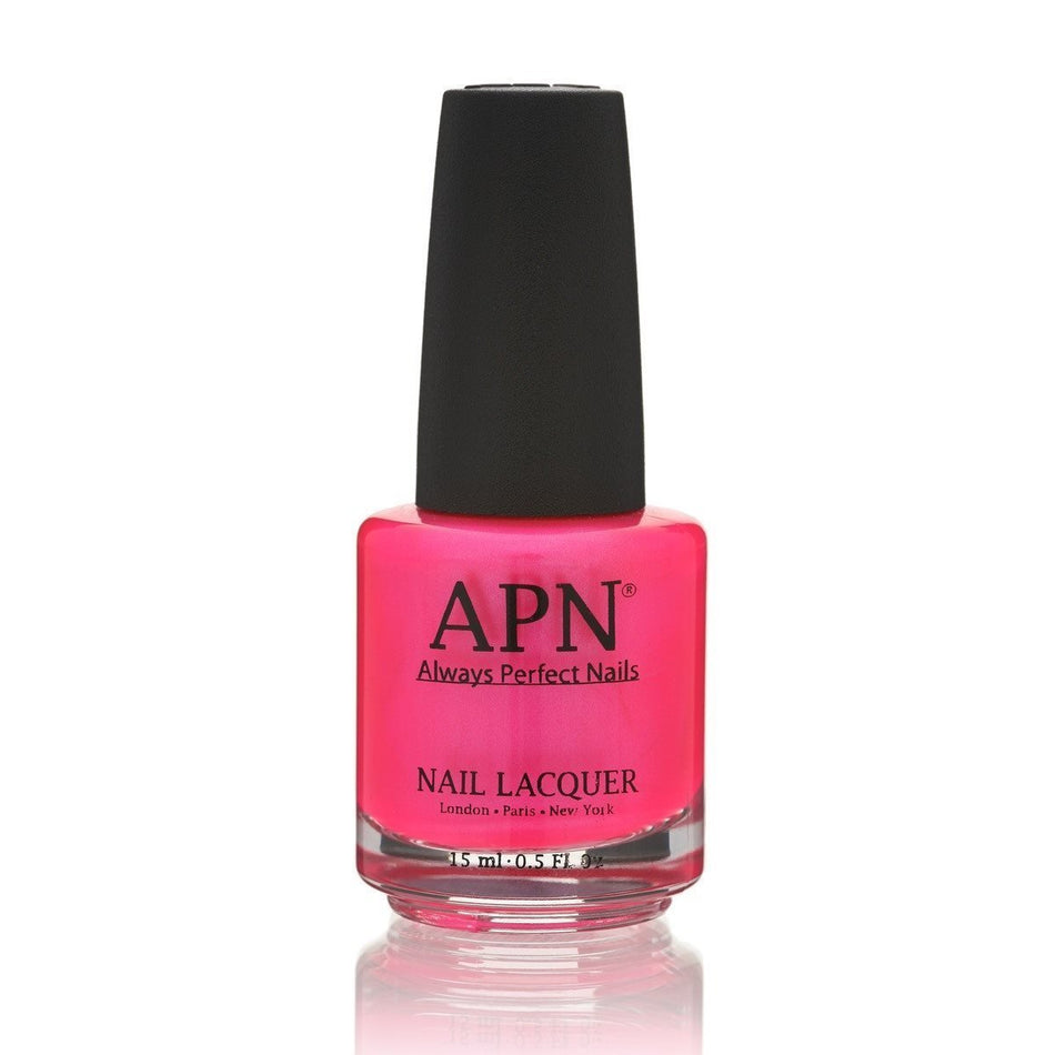 APN Pink Sweets Nail Polish No.11 - Vibrant Florescent Pink Shade, Pomegranate Scent, 15ml - beautyhair.co.ukNail Polish