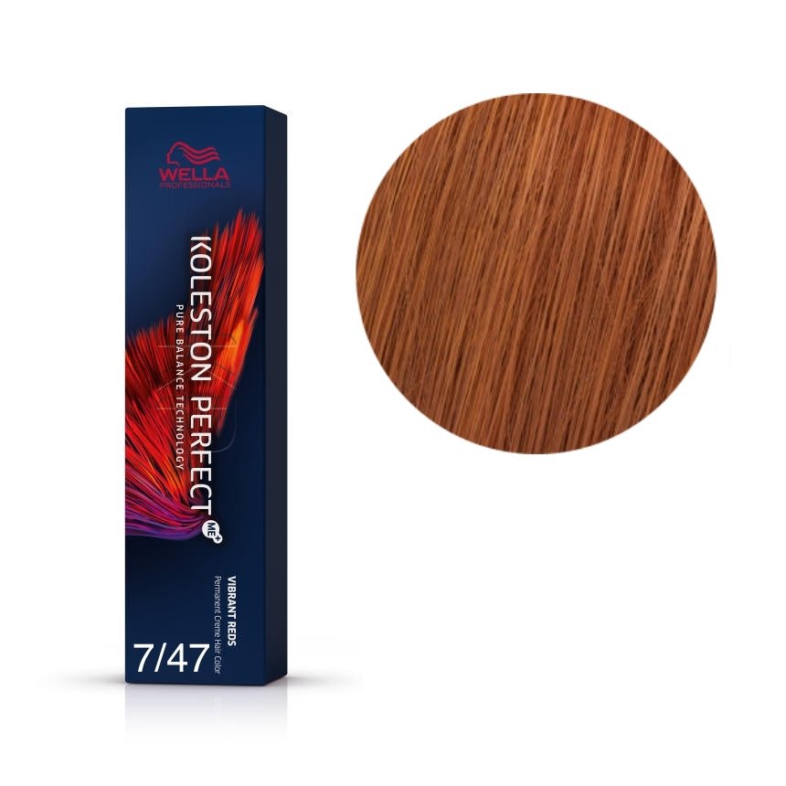 Wella Koleston Vibrant  Reds 7/47 Hair Colour (60ml) - beautyhair.co.ukHair Colour