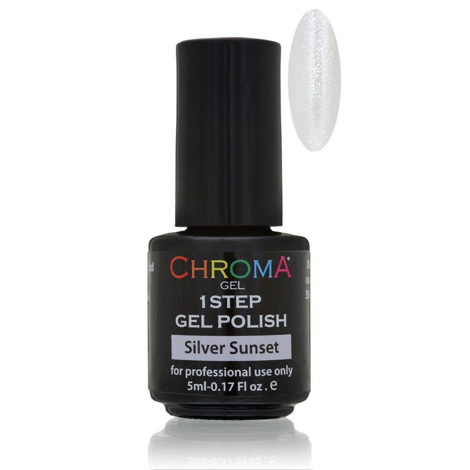 Chroma Gel 1 Step Gel Polish 5ml Silver Sunset No.58 - Beauty Hair Products LtdChroma Gel