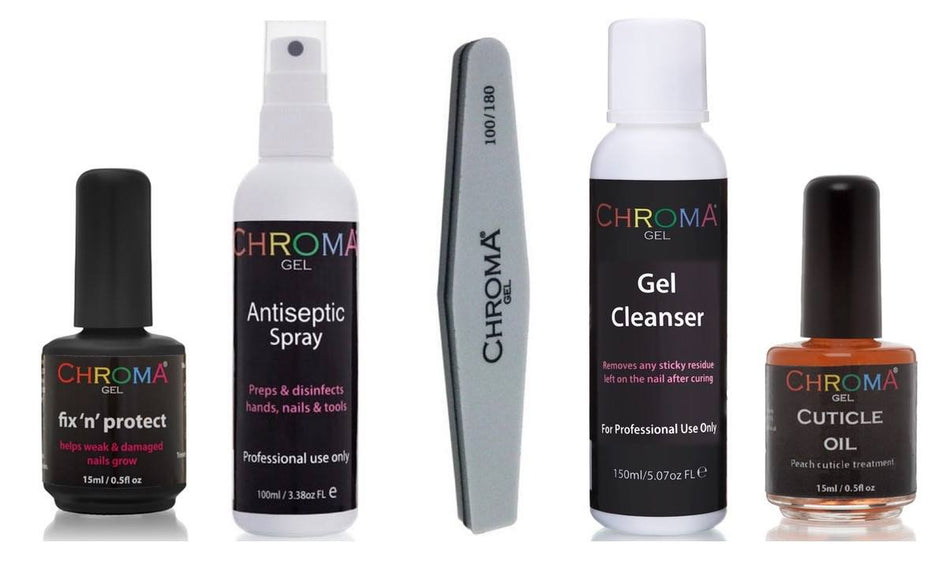 Chroma Gel Fix'n'Protect Nail Repair Treatment Kit - Beauty Hair Products LtdChroma Gel