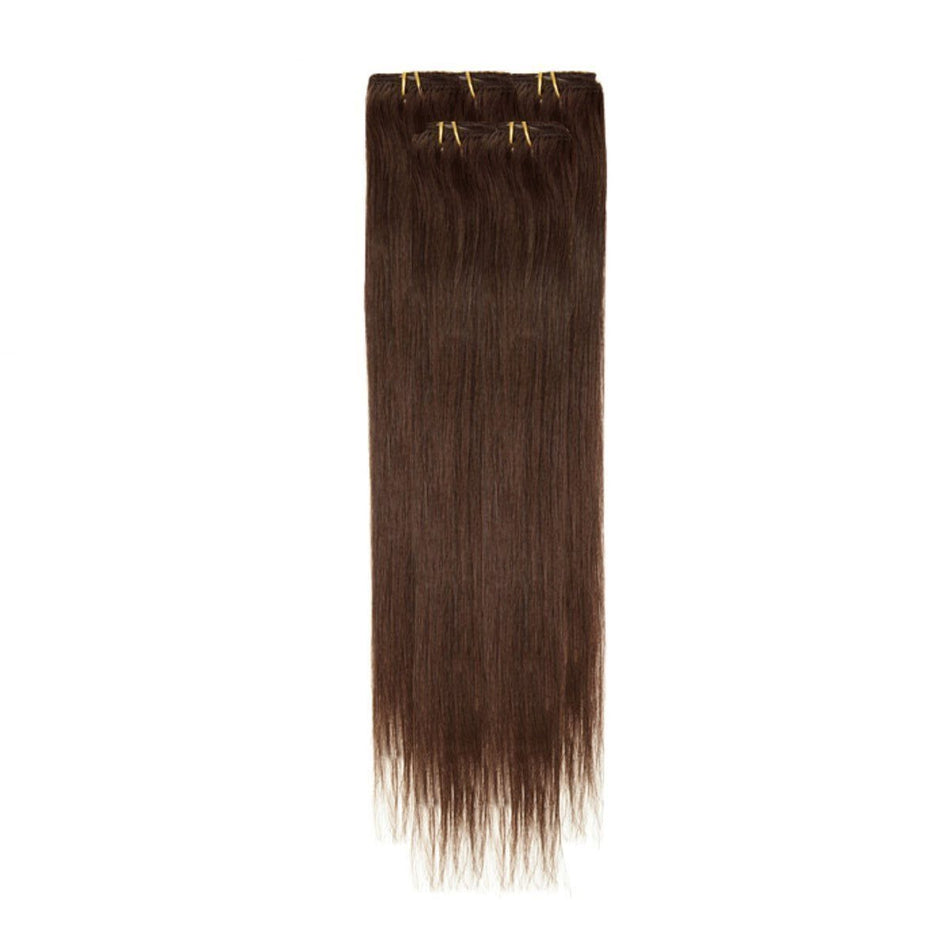 Economy Full Head Clip in Hair 18 inch | Dark Brown (3) - beautyhair.co.ukHair Extensions