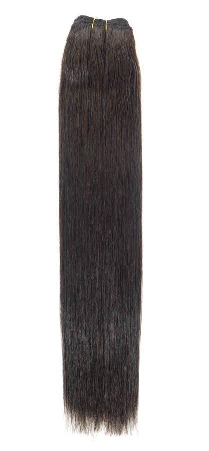 18" Euro Hair Weave Extensions - Silky Barely Black (1B) - beautyhair.co.ukHair Extensions