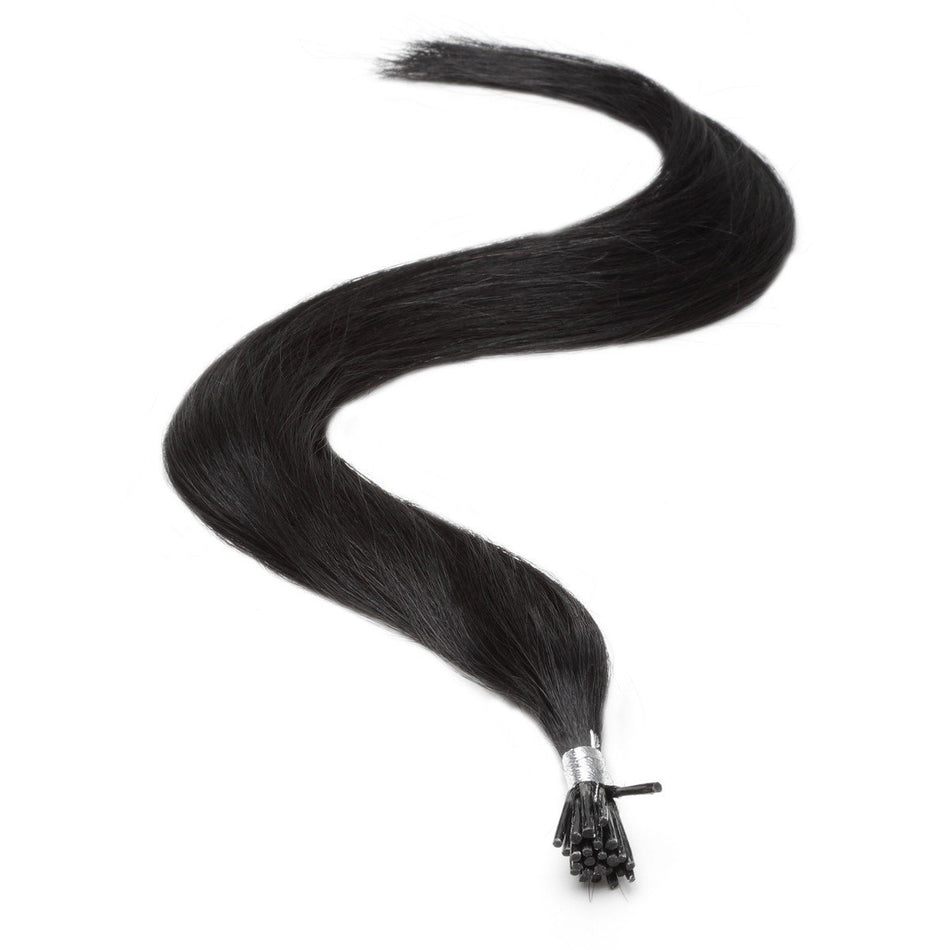 I-Tip Human Hair Extensions 18" Jet Black (1) - Beauty Hair Products LtdHair Extensions