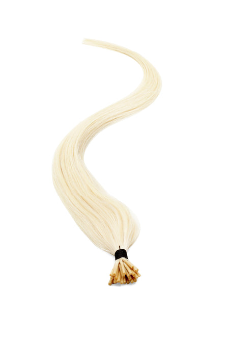 I-Tip Human Hair Extensions 18" Platinum Blondest Blonde (600) - Beauty Hair Products LtdHair Extensions