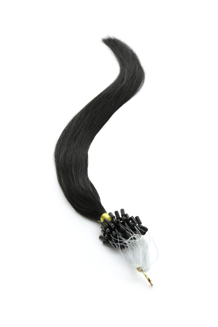 Micro Ring Hair Extensions | 18 inch Jet Black (1) - Beauty Hair Products LtdHair Extensions
