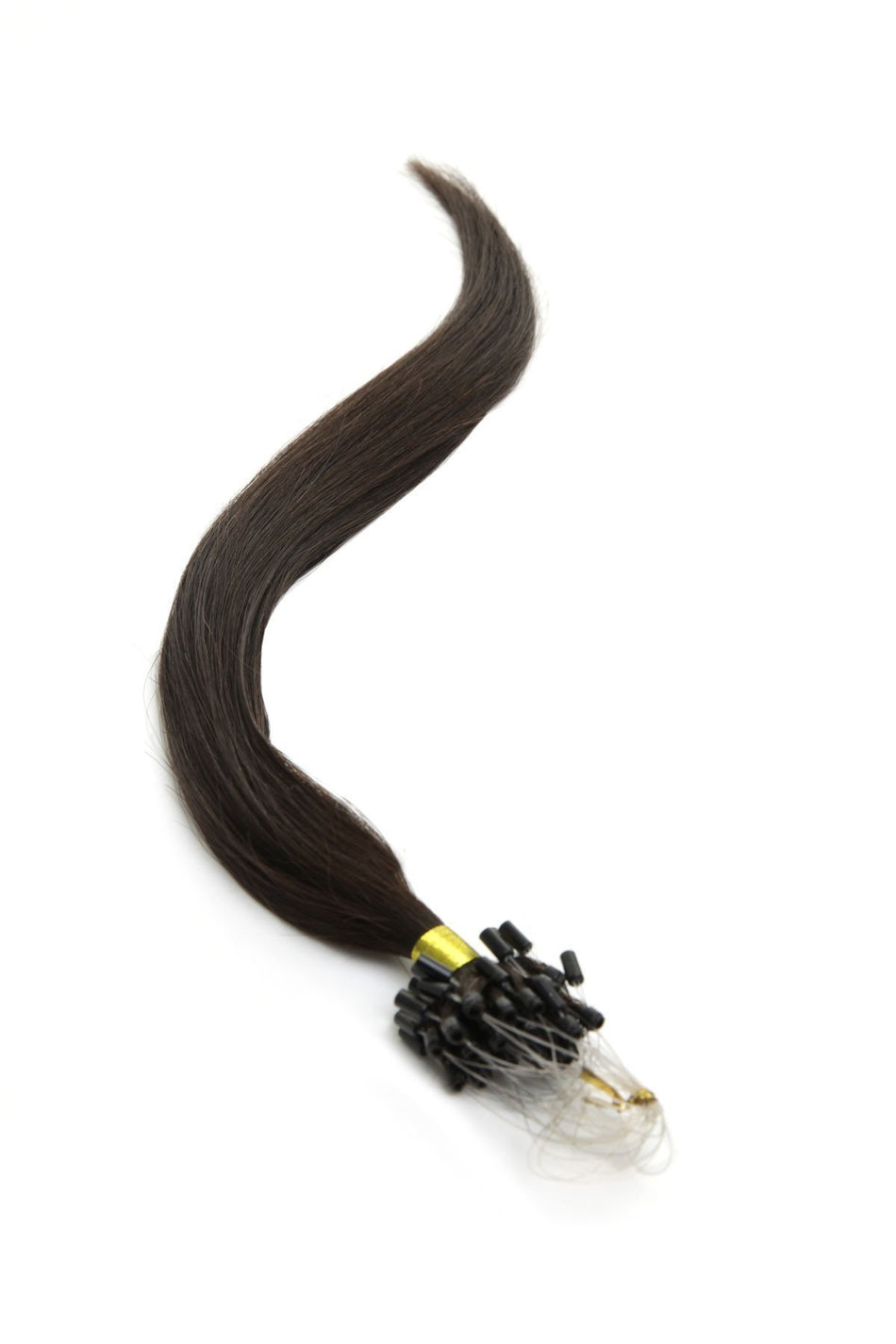 Micro Ring Hair Extensions | 22 inch Barely Black (1b) - beautyhair.co.ukHair Extensions
