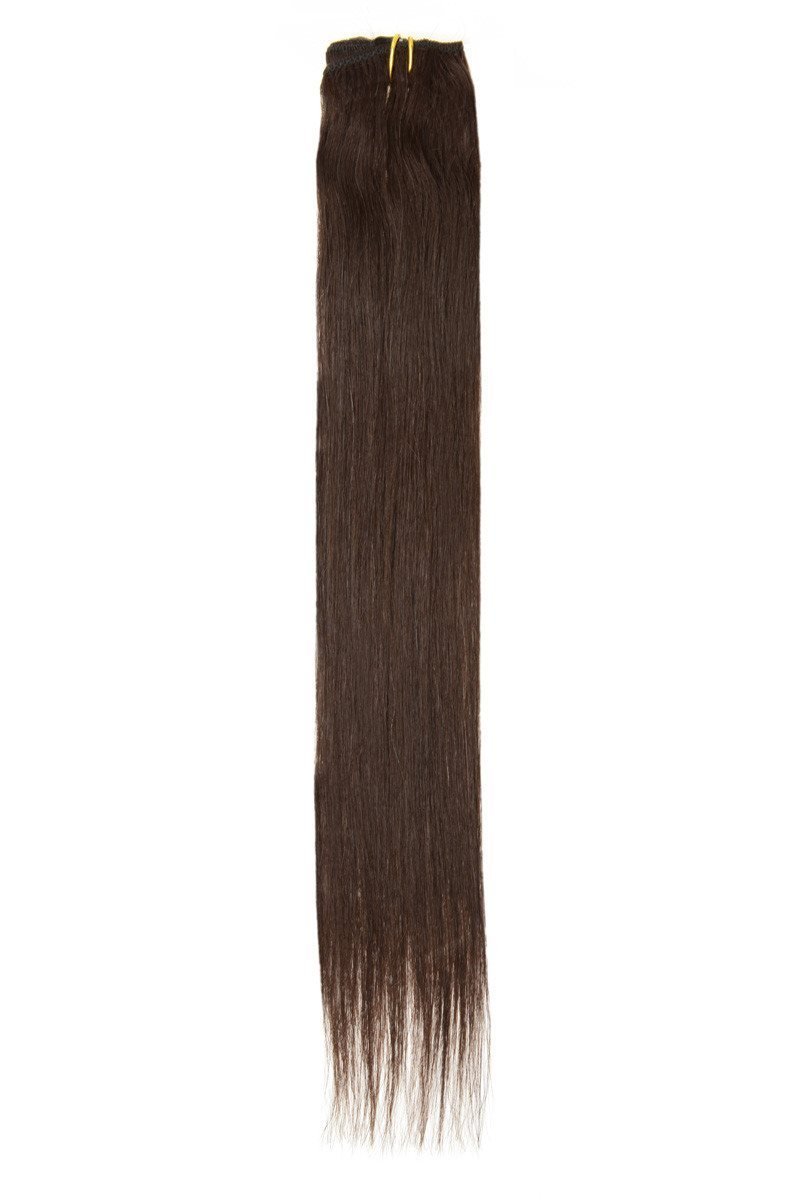 Single Weft Clip in Hair Extensions - 18 Inch Barely Black 1B - beautyhair.co.ukHair Extensions