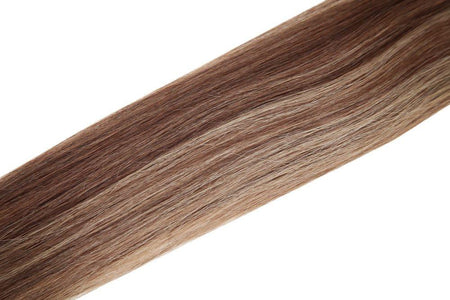 Single Weft Clip in Hair 18" Blonde Brown Mix 4/27 - beautyhair.co.ukHair Extensions