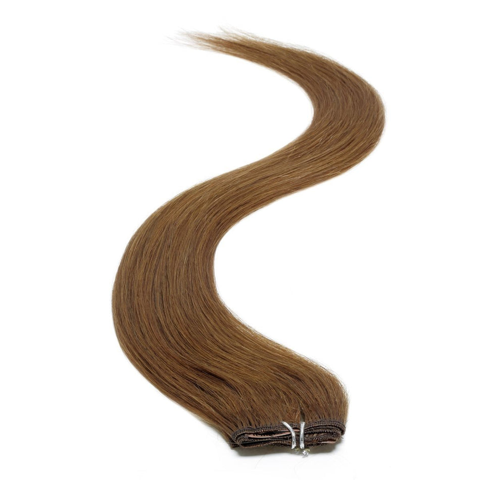 Single Weft Clip in Hair Extensions - 18" Dark Brown 3 - beautyhair.co.ukHair Extensions