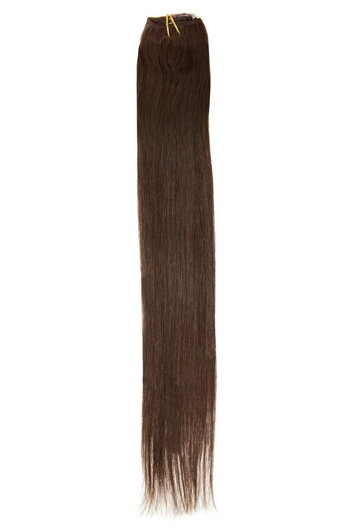 Single Weft Clip in Hair 18" - Darkest Brown 2 - 100% Human Hair - beautyhair.co.ukHair Extensions