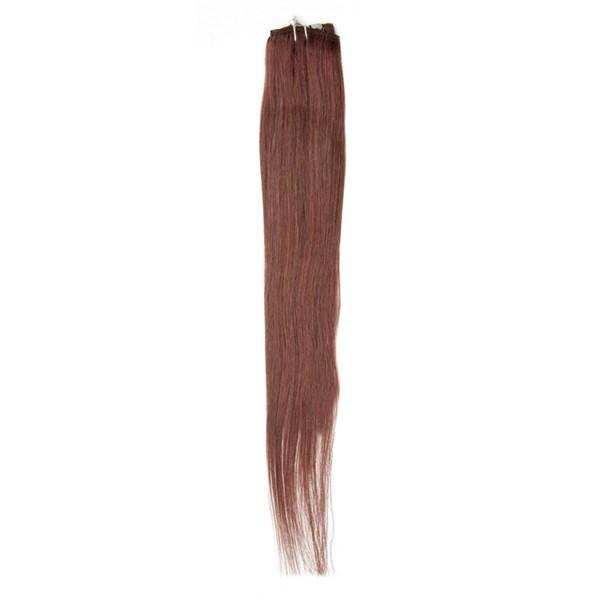 Single Weft Clip in Hair 18" - Fiery Brown Human Hair Extensions - beautyhair.co.ukHair Extensions