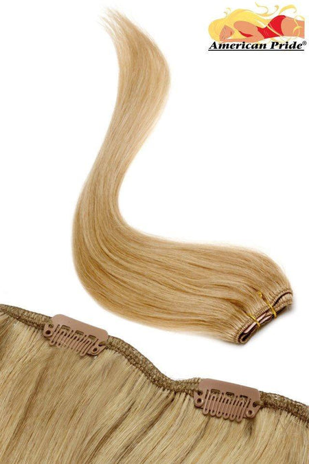 Single Weft Clip in Hair 18" Golden Caramel Brown (14) - beautyhair.co.ukHair Extensions