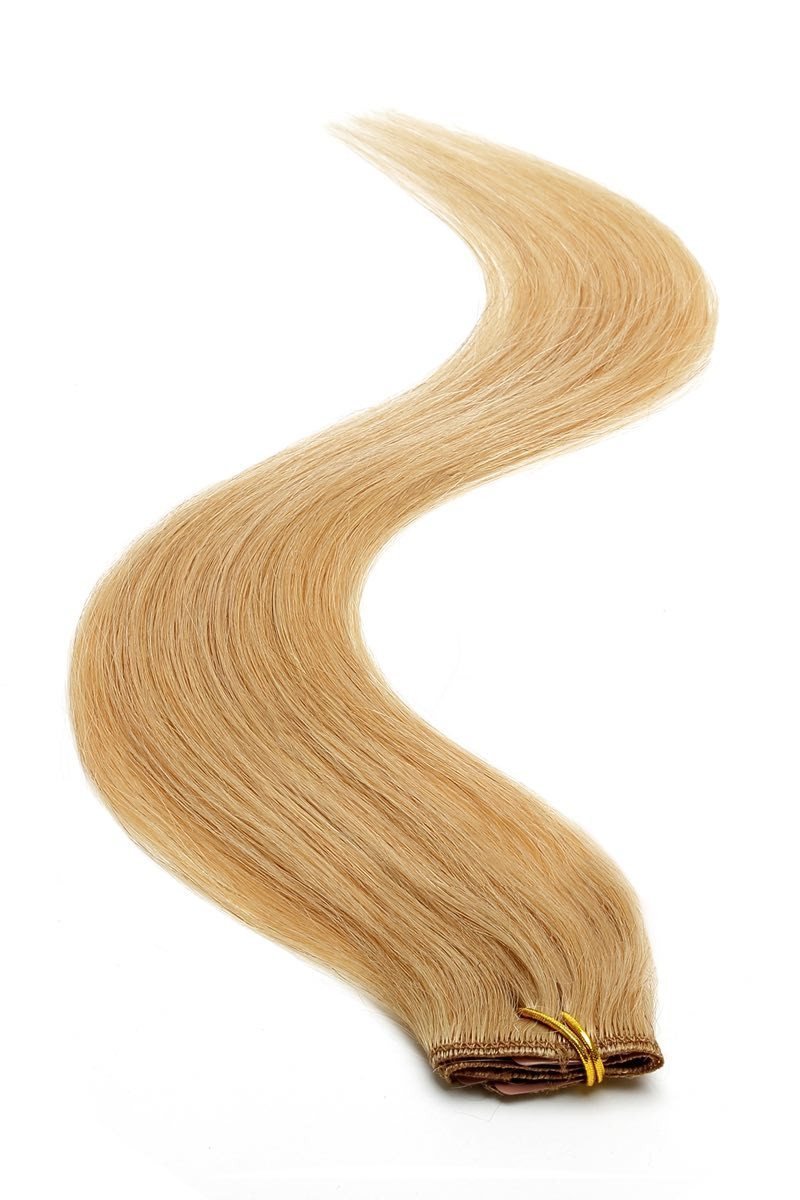 Single Weft Clip in Hair 18" Light Caramel Brown (16) - beautyhair.co.ukHair Extensions