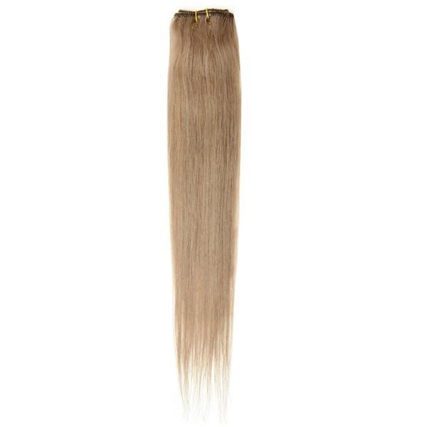 Single Weft Clip in Hair 18" Light Mousey Brown 18 - beautyhair.co.ukHair Extensions