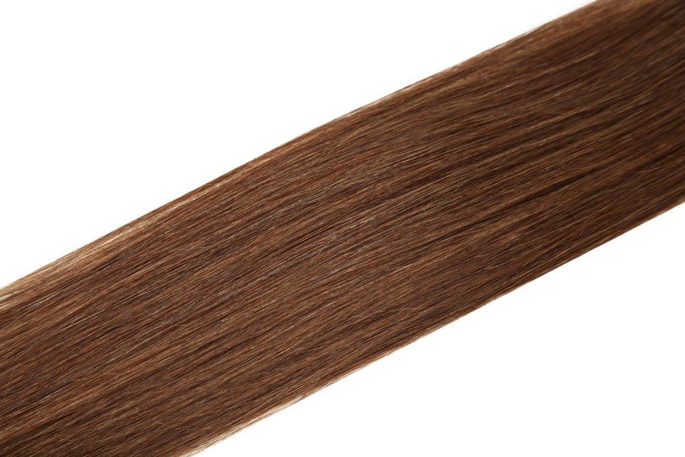 Medium Brown 4 Single Weft Clip in Hair Extensions - 18" Length - beautyhair.co.ukHair Extensions