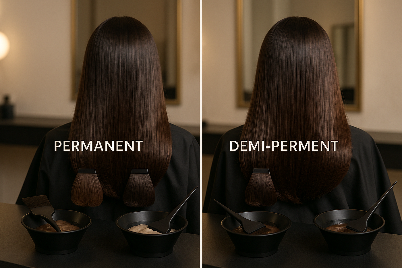 Permanent vs demi-permanent professional hair colour editorial hero image