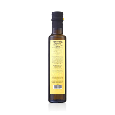 a bottle of olive oil on a white background