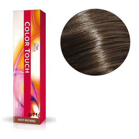 a box of color touch hair dye in dark brown