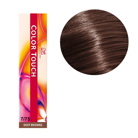 a box of color touch hair dye in dark brown