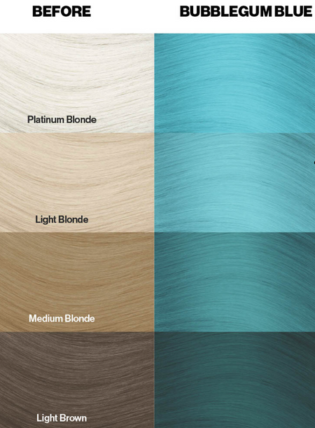 the different shades of hair are shown