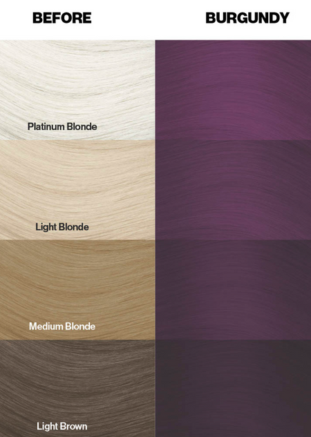 the different shades of hair are shown