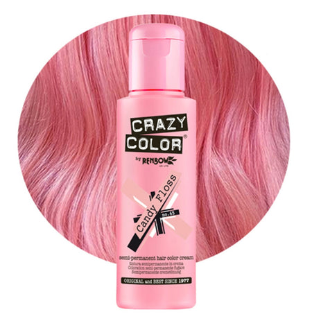 a bottle of crazy color hair dye on a white background
