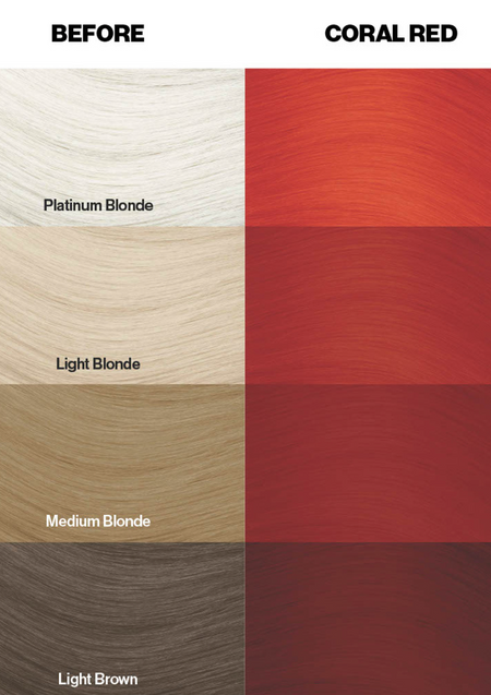 the different shades of hair are shown