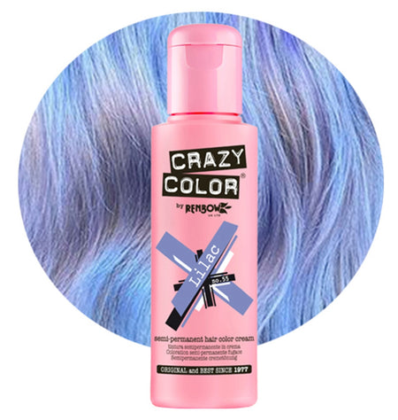 a bottle of crazy color hair dye on a white background