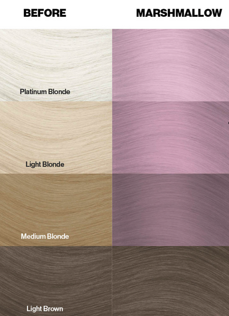 the different shades of hair are shown