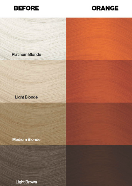 the different shades of hair are shown